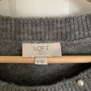 LOFT pearl embellished sweater